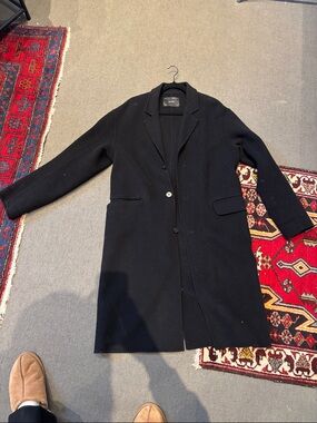 Axel Arigato Black Long Wool Trench Coat